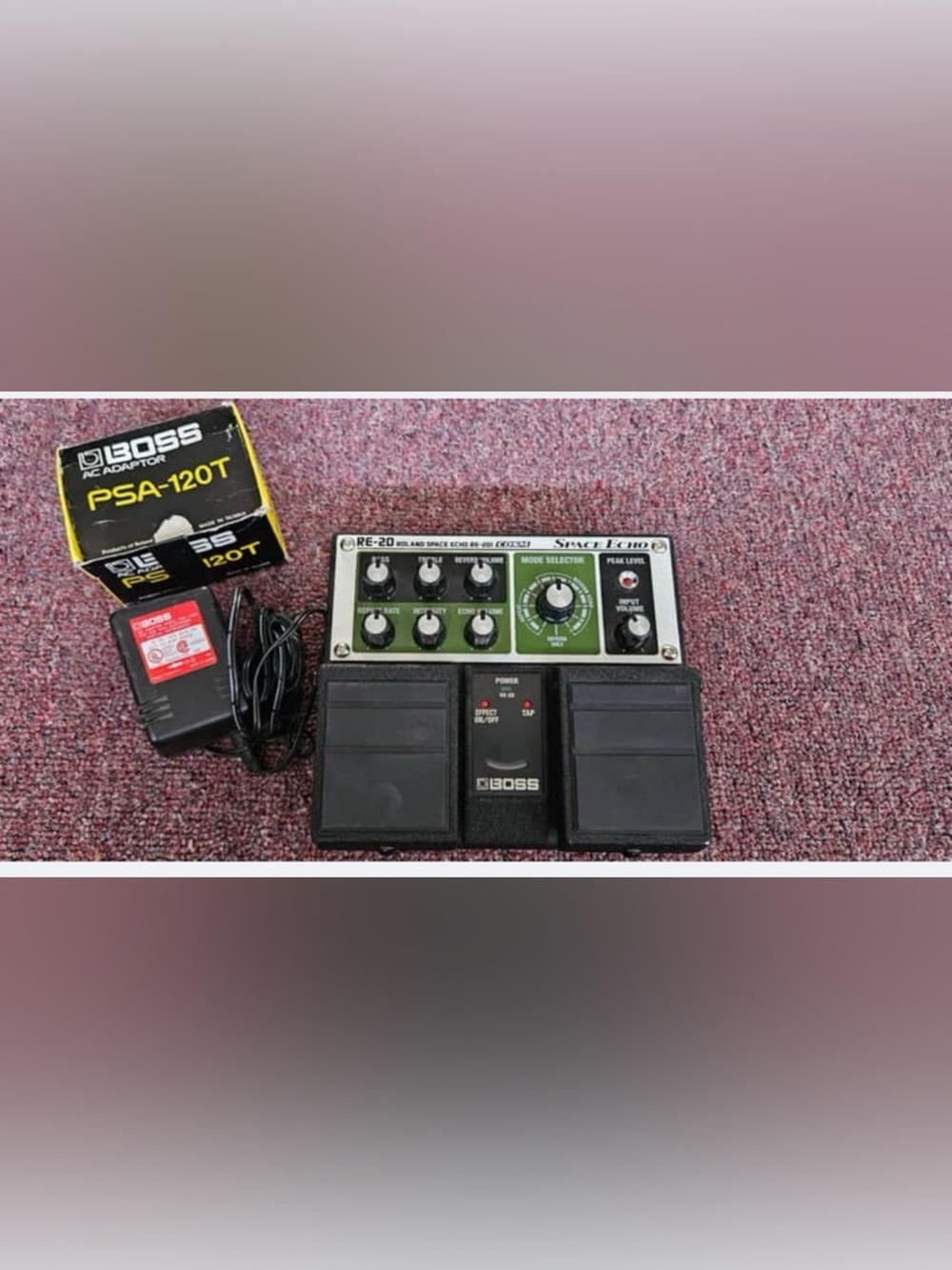 Boss RE-20 2007 Space Echo Pedal in Black and Green